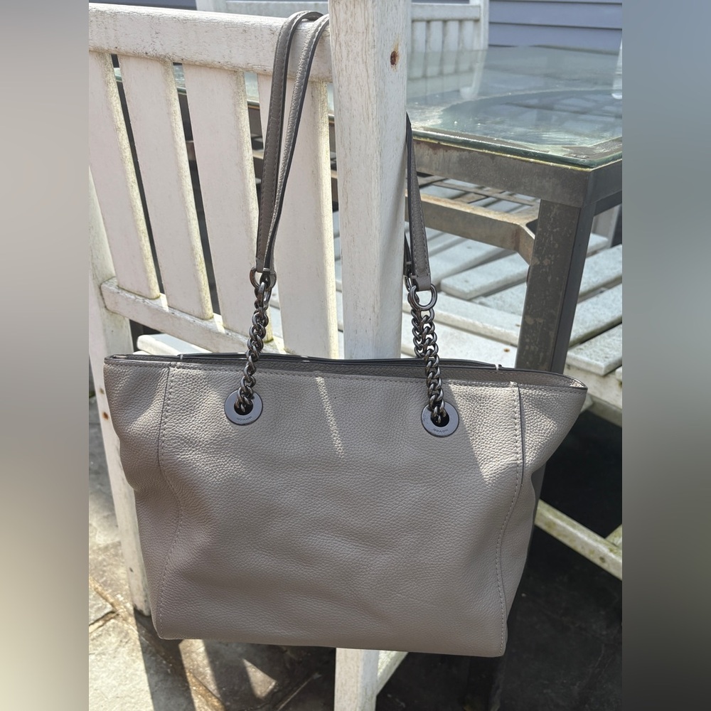 Coach Turnlock Pebble Leather Chain Tote 27 with Gunmetal Hardware - Picture 7 of 17